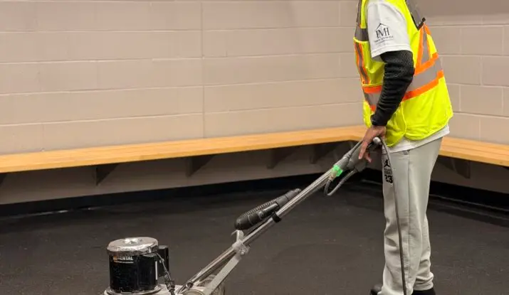 Debris removal during post-construction rough cleaning