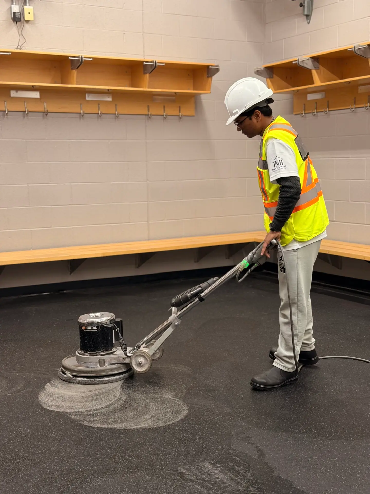 Debris removal during post-construction rough cleaning